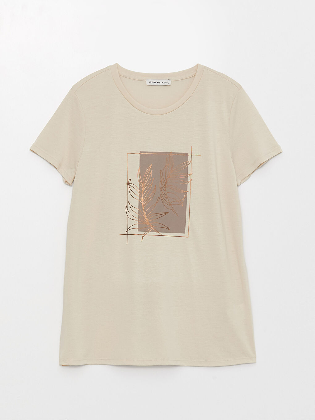 Crew Neck Printed Short Sleeve Women's T-Shirt-5