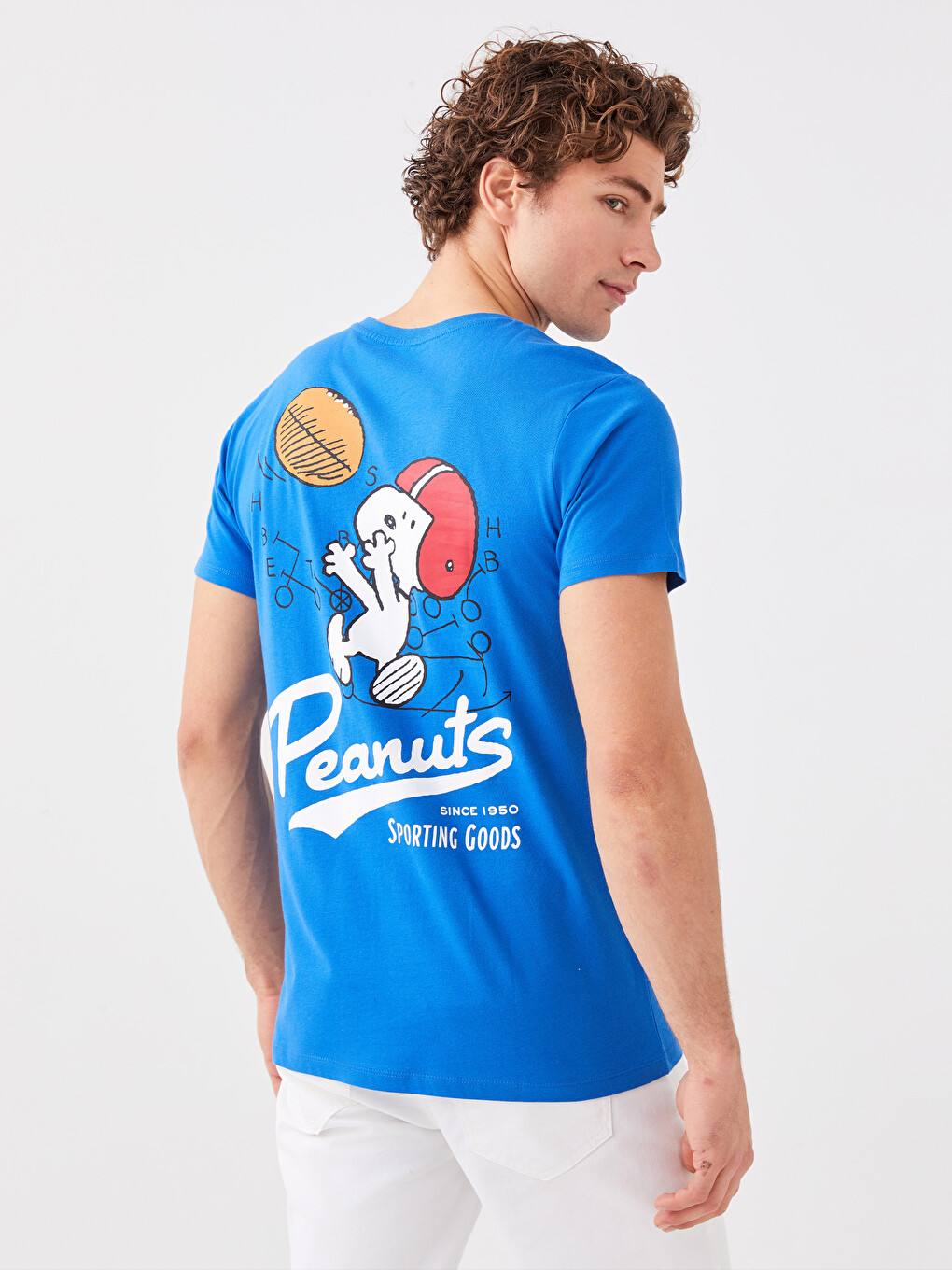 XSIDE Crew Neck Short Sleeve Snoopy Printed Jersey Men's T-Shirt