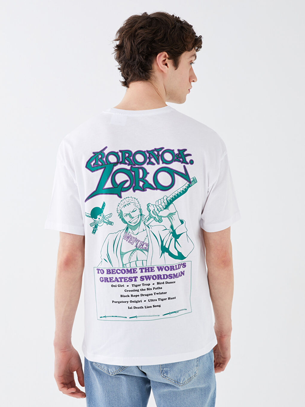 تيشيرت رجالي ياقة دائرية كم قصير مطبوع قطن ممشط-4