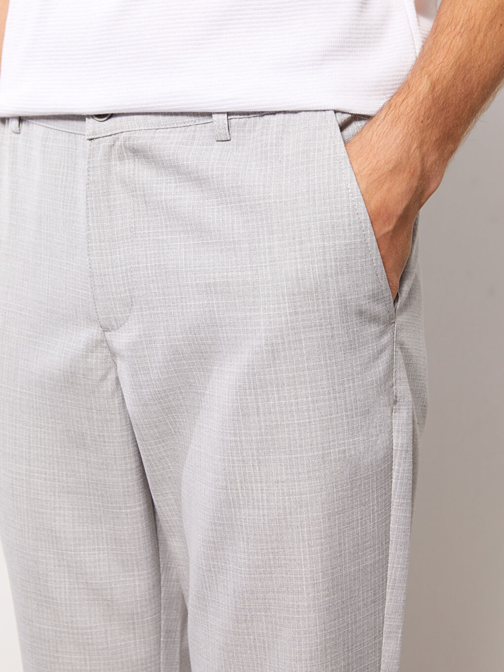 Gri Slim Fit Erkek Pantolon-2
