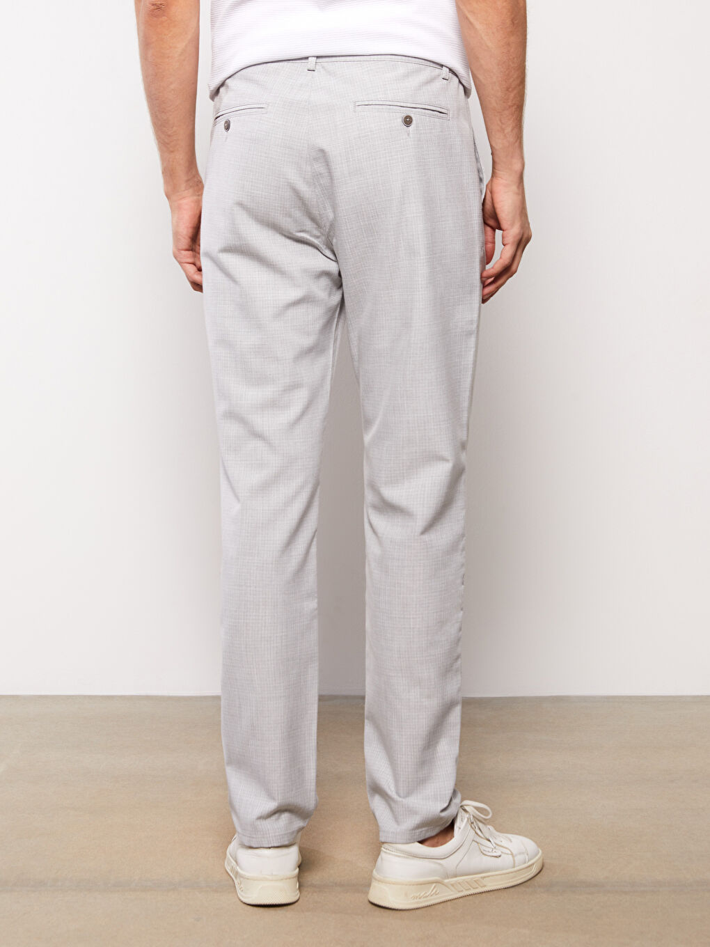 Gri Slim Fit Erkek Pantolon-4