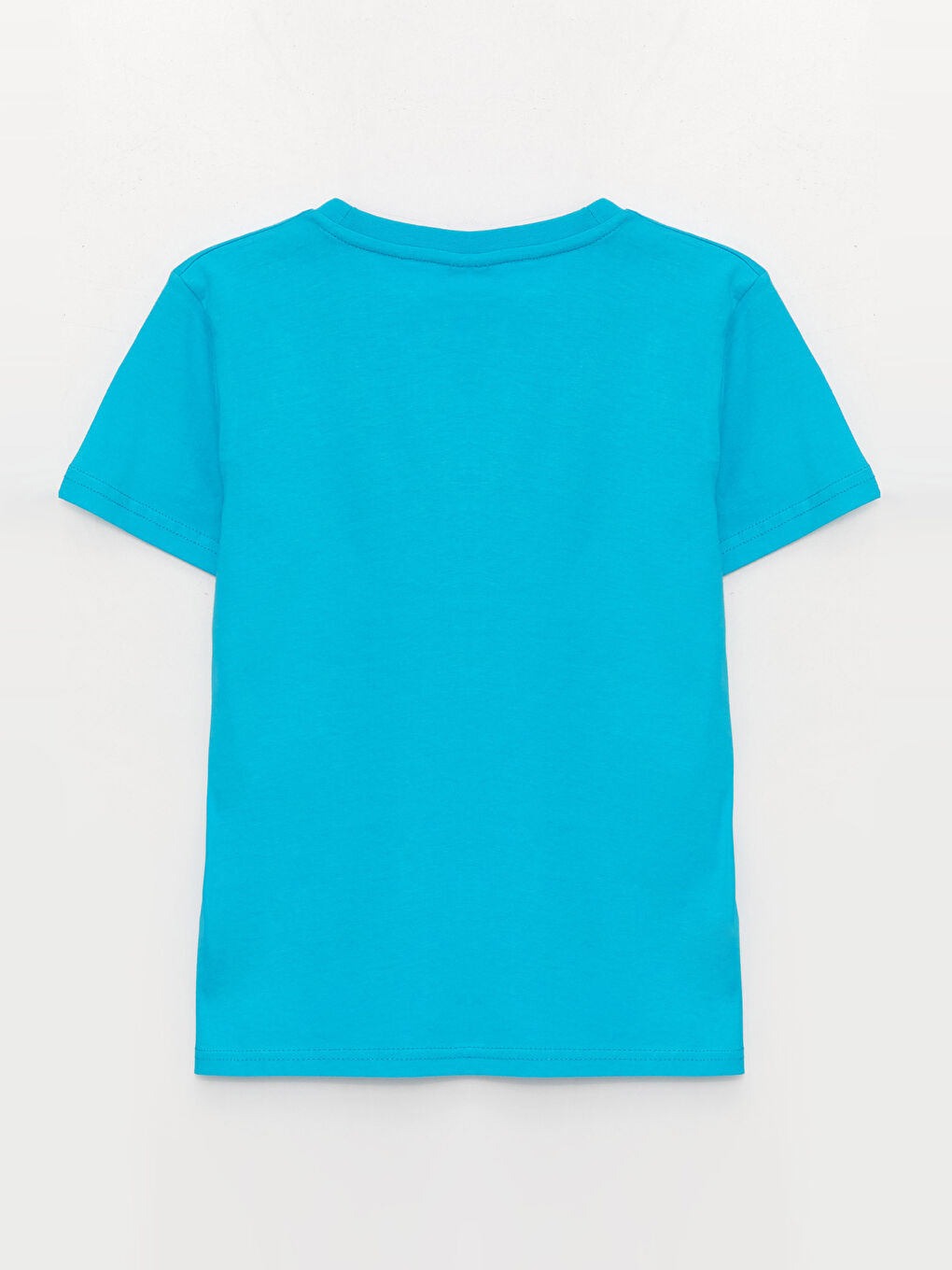 Turkuaz Bisiklet Yaka Baskılı Kısa Kollu Erkek Çocuk Tişört-1