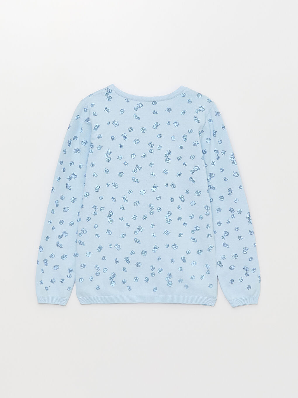 Кардиган трикотажный для девочек с круглым вырезом, узорчатый, с длинным рукавом-1