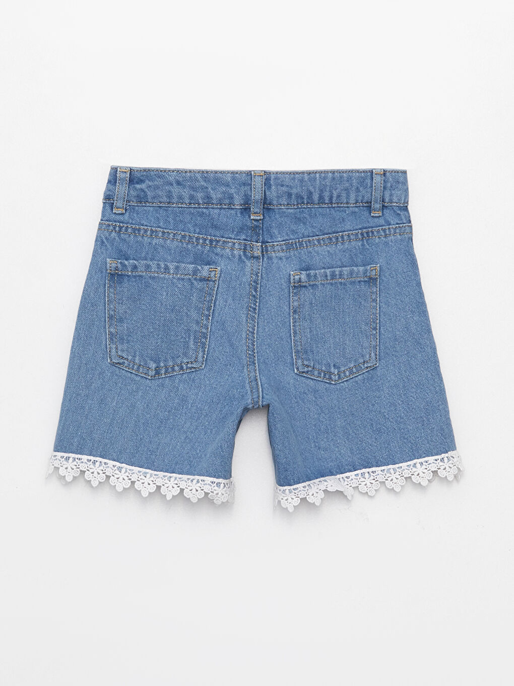 LCW Kids Lace Detailed Girl Jean Shorts -S3DV02Z4-311