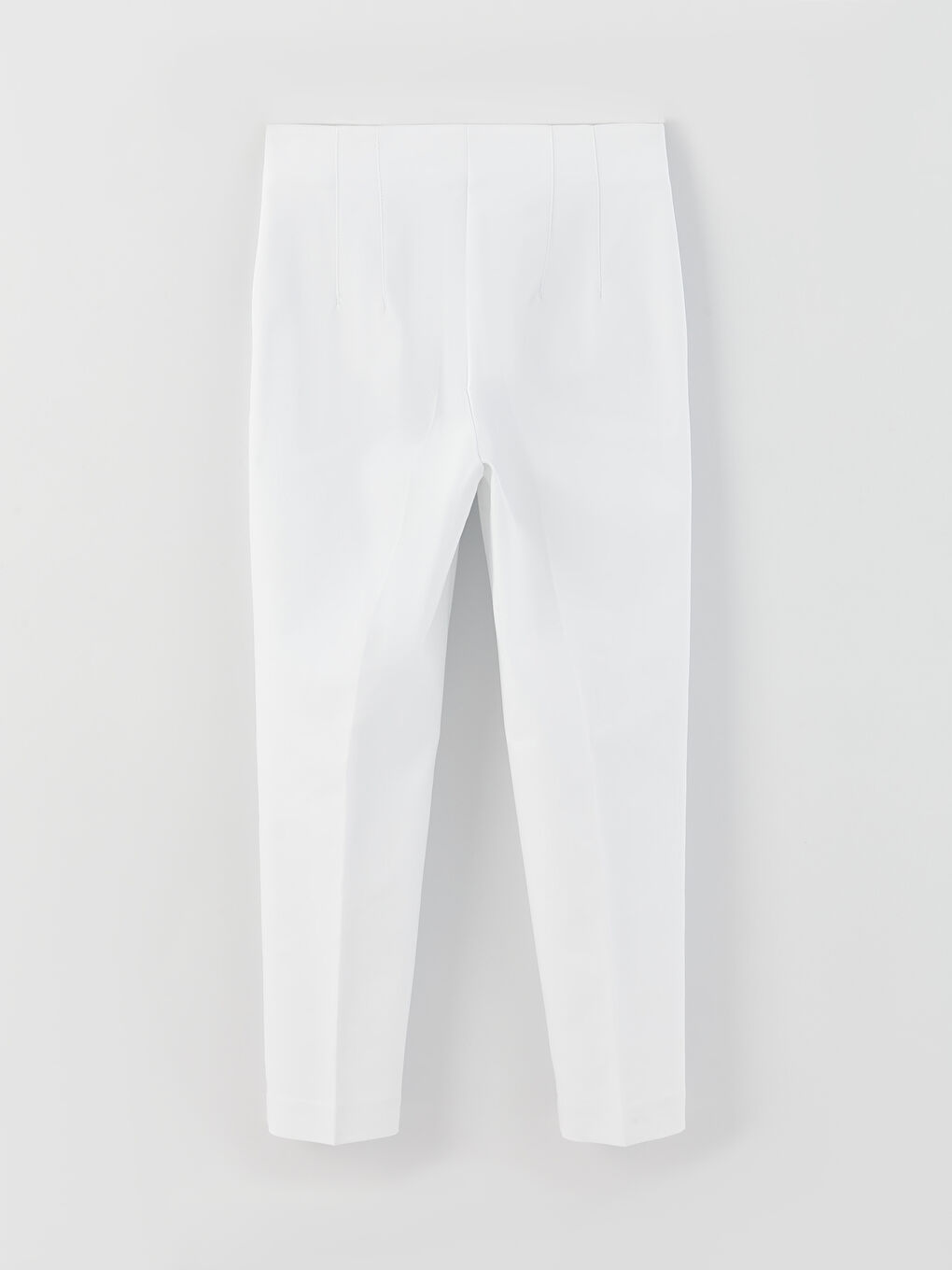 Women's High Waist Regular Fit Plain Trousers-6