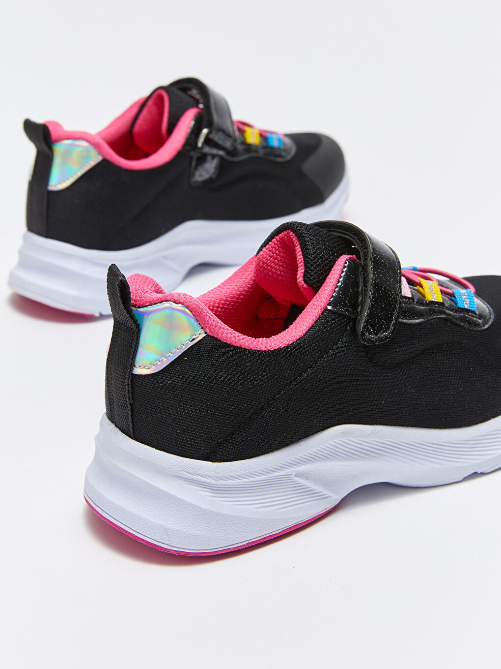 Girls Hook and Loop Active Sports Shoes-4