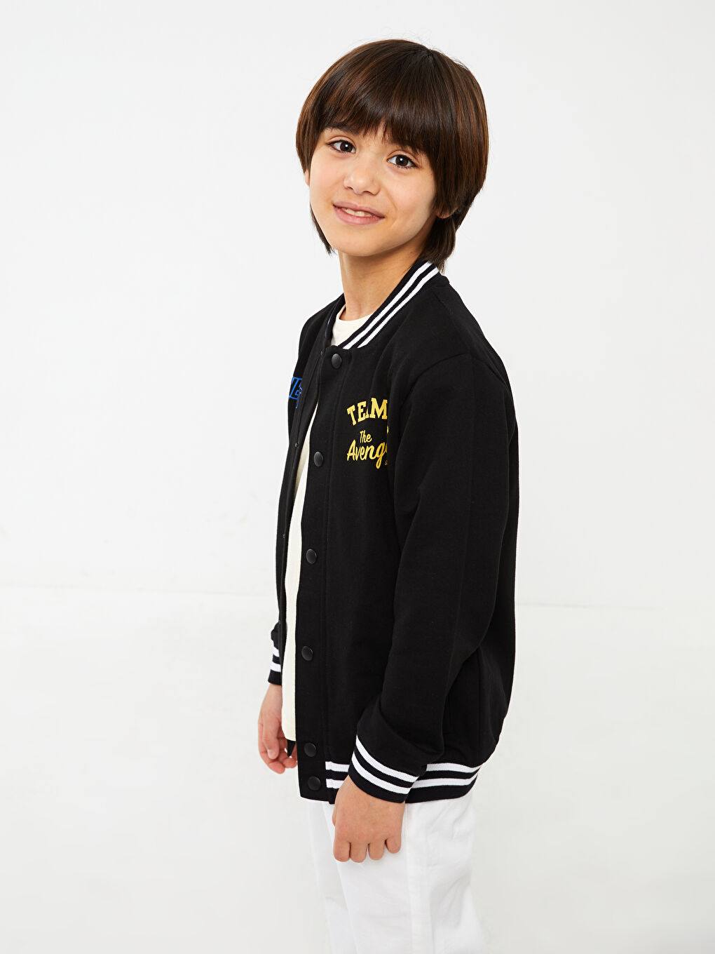 Geacă Bomber Băieți Avengers Cu Imprimeu Și Mânecă Lungă-1