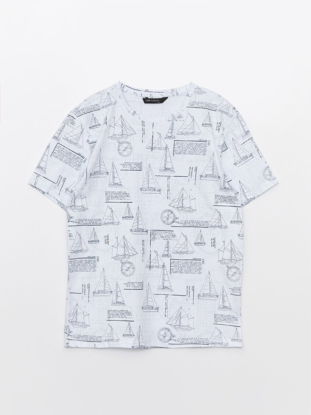 Футболка Мужская Джерси С Узором, Коротким Рукавом И Круглым Вырезом-5