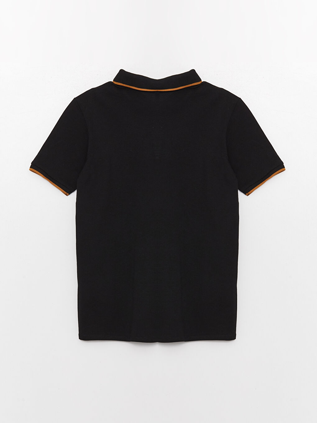 Siyah Polo Yaka Kısa Kollu Erkek Bebek Tişört-4