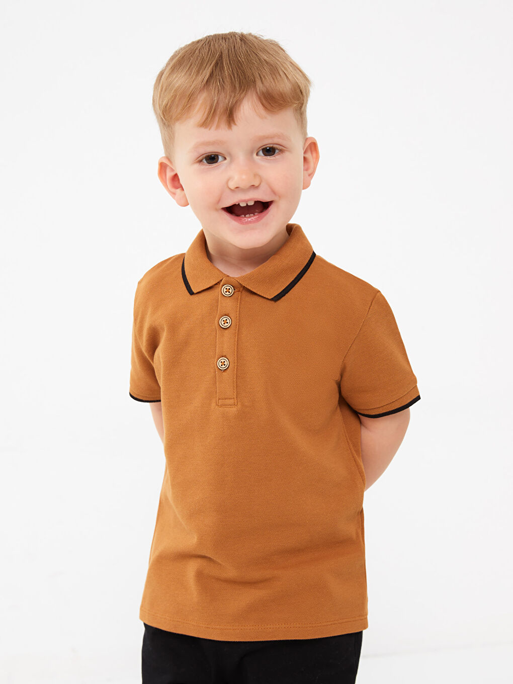 Polo Neck Short Sleeve Baby Boys' T-Shirt-1