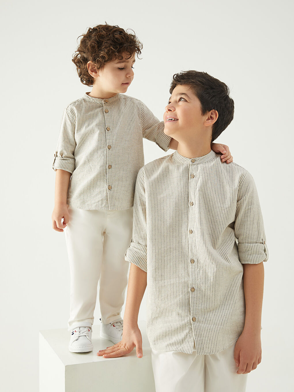 Chemise Rayée à Manches Longues pour Bébé Garçon