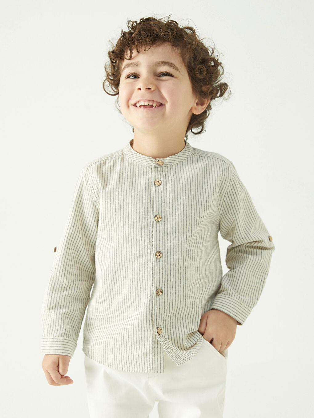 Chemise Rayée à Manches Longues pour Bébé Garçon-2
