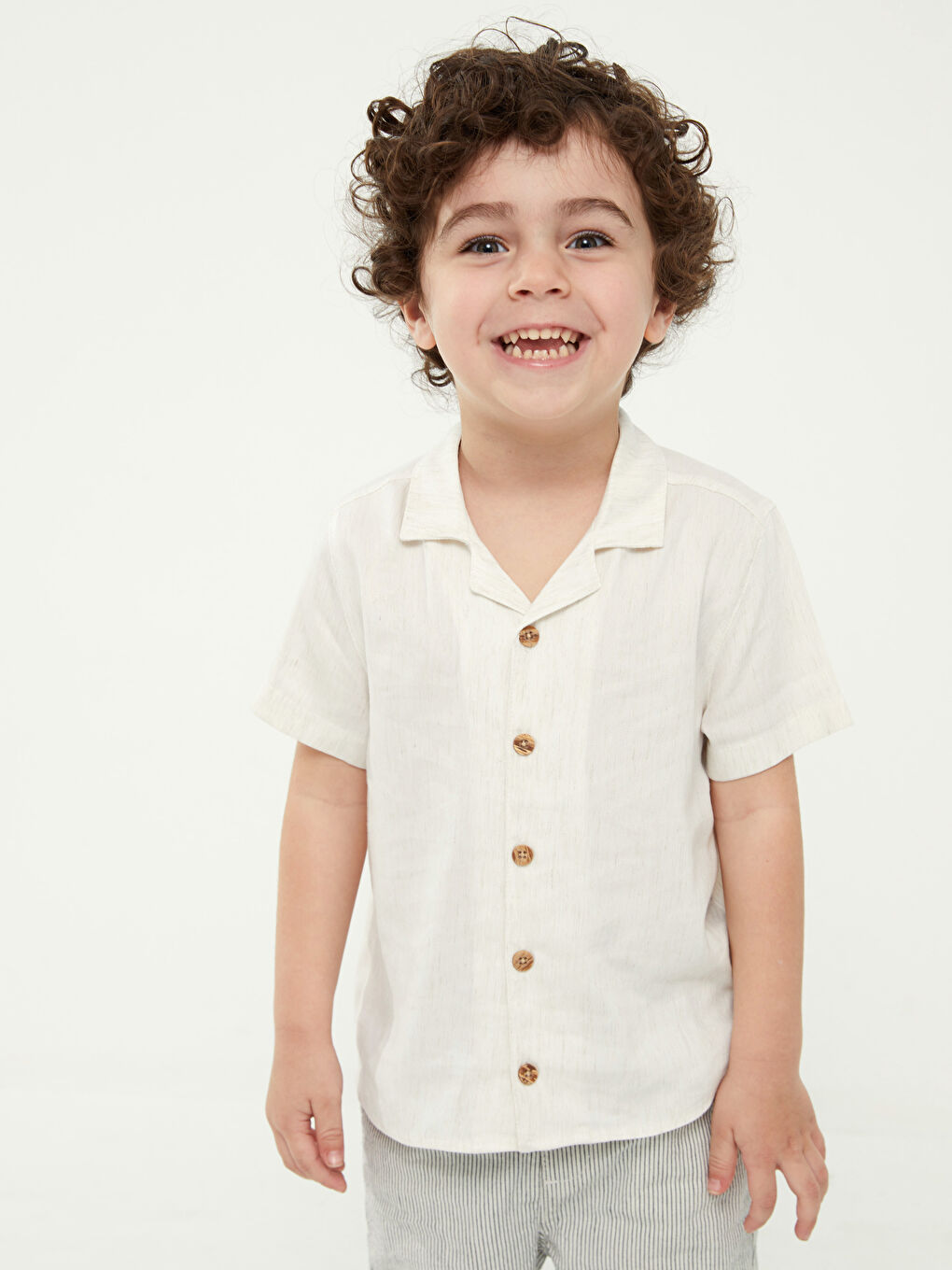 Resort Neck Short Sleeve Baby Boys' Shirt