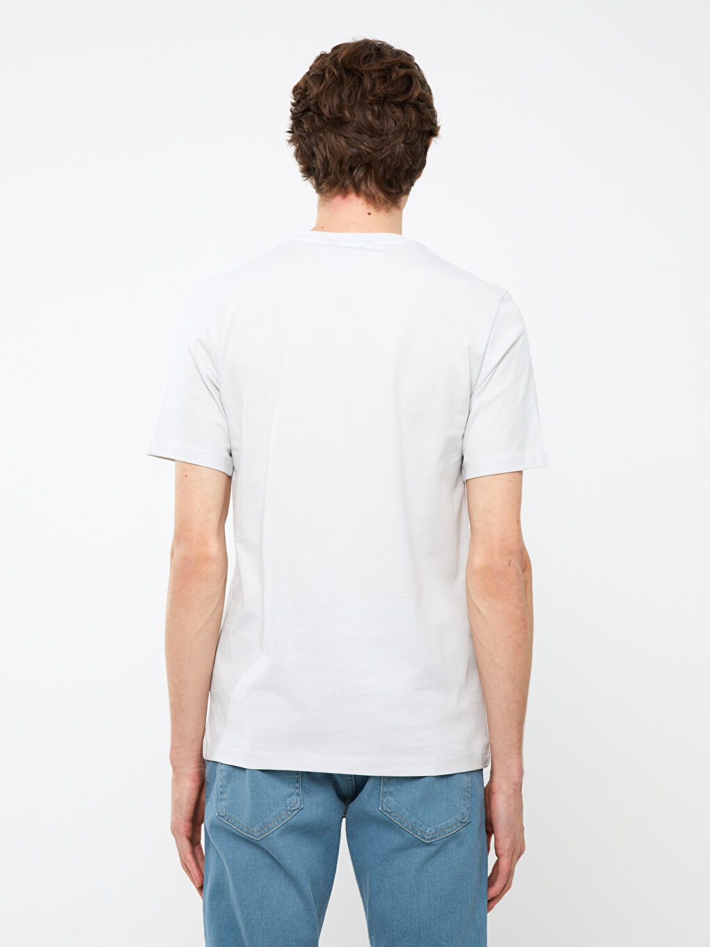 Crew Neck Short Sleeve Printed Combed Cotton Men's T-shirt-3