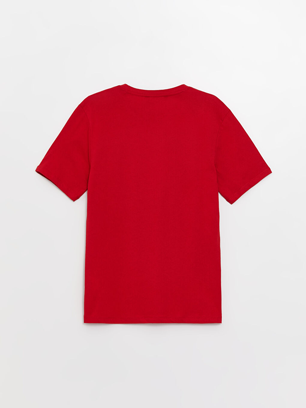 Kırmızı Bisiklet Yaka Kısa Kollu Baskılı Penye Erkek Tişört-6