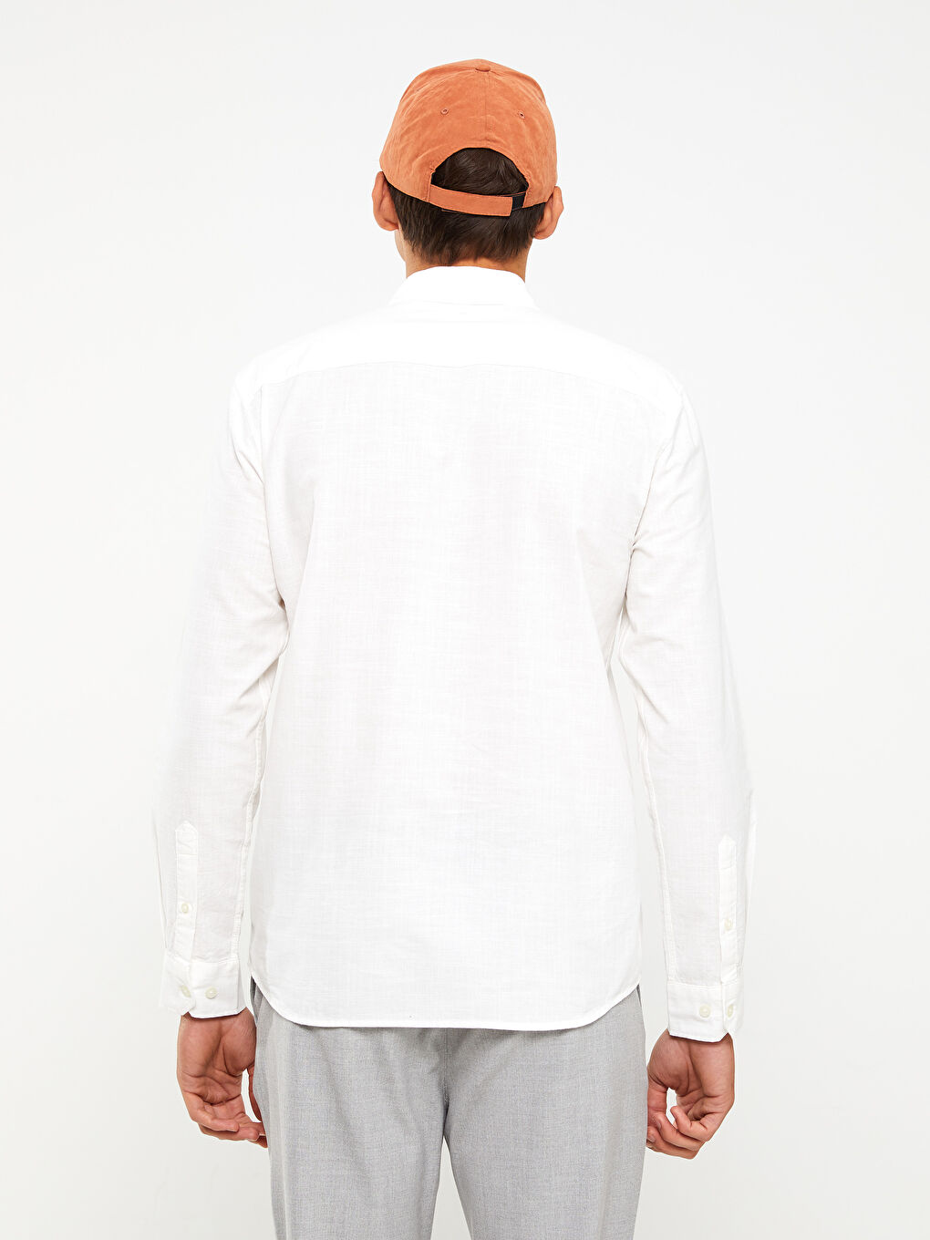 Regular Fit Long Sleeve Gabardine Men's Shirt-4