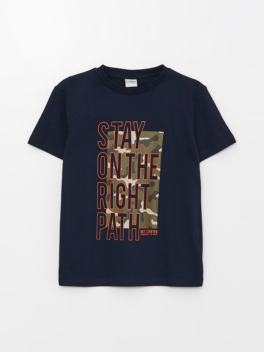 Crew Neck Printed Short Sleeve Boys' T-Shirt