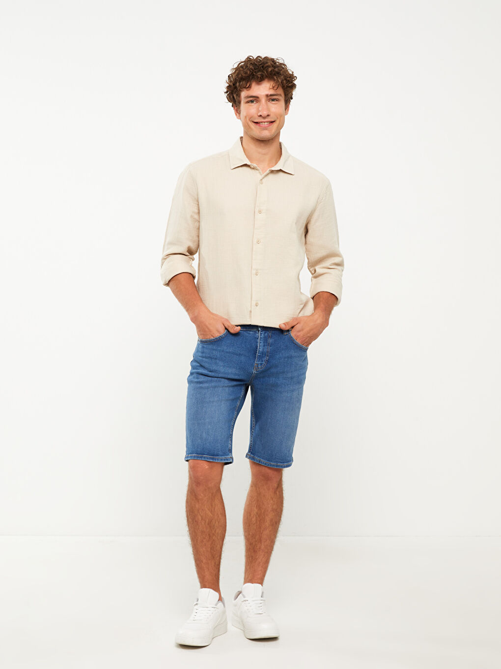 Extra Slim Fit Men's Jean Shorts -S3DY03Z8-H45