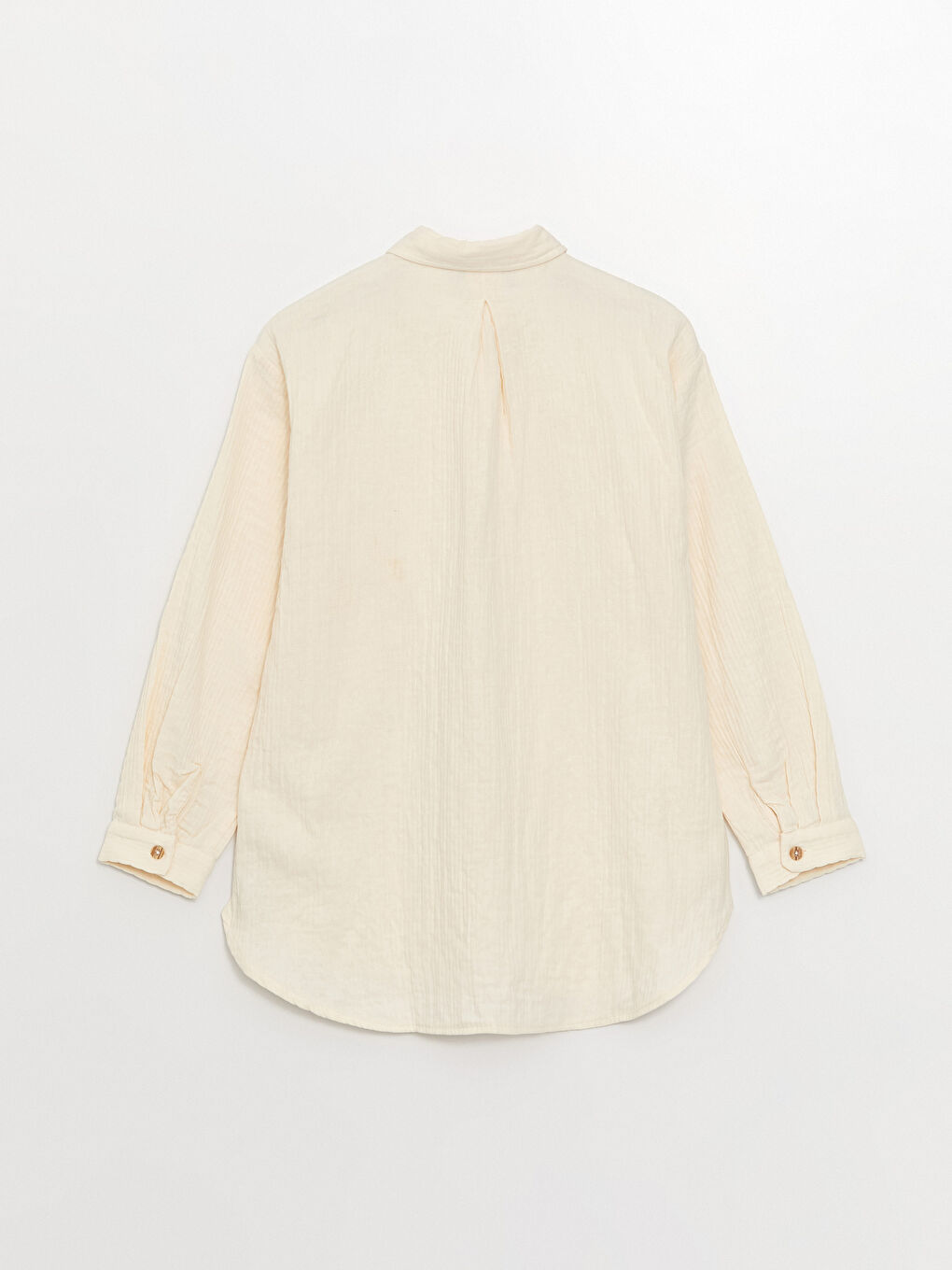 Collared Neck Basic Long Sleeve Girls' Tunic-1