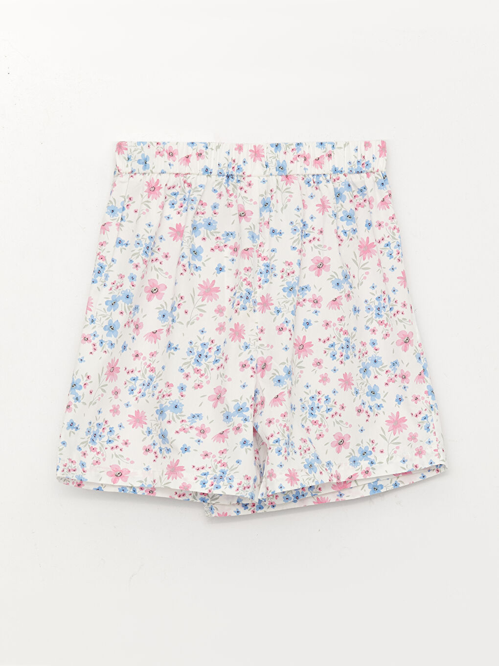 Elastic Waist Patterned Girl Short Skirt-1