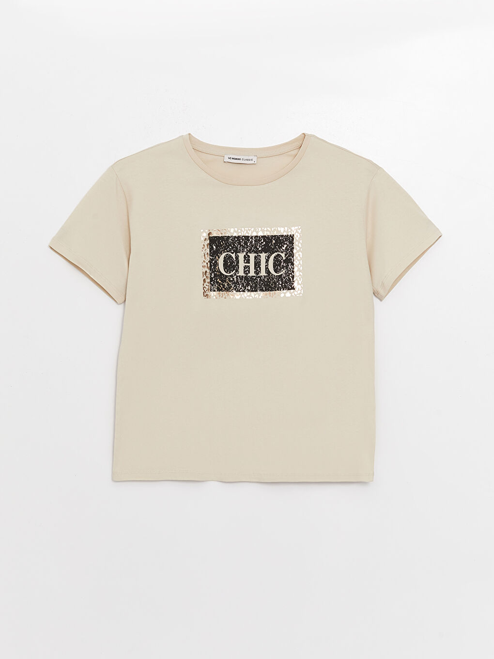 Crew Neck Printed Short Sleeve Women's T-Shirt-7