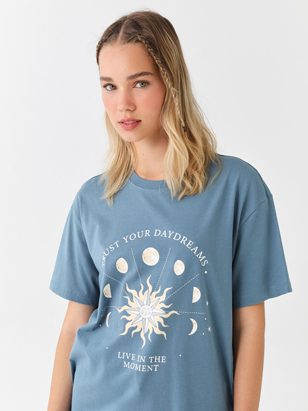 Crew Neck Printed Short Sleeve Women's T-Shirt