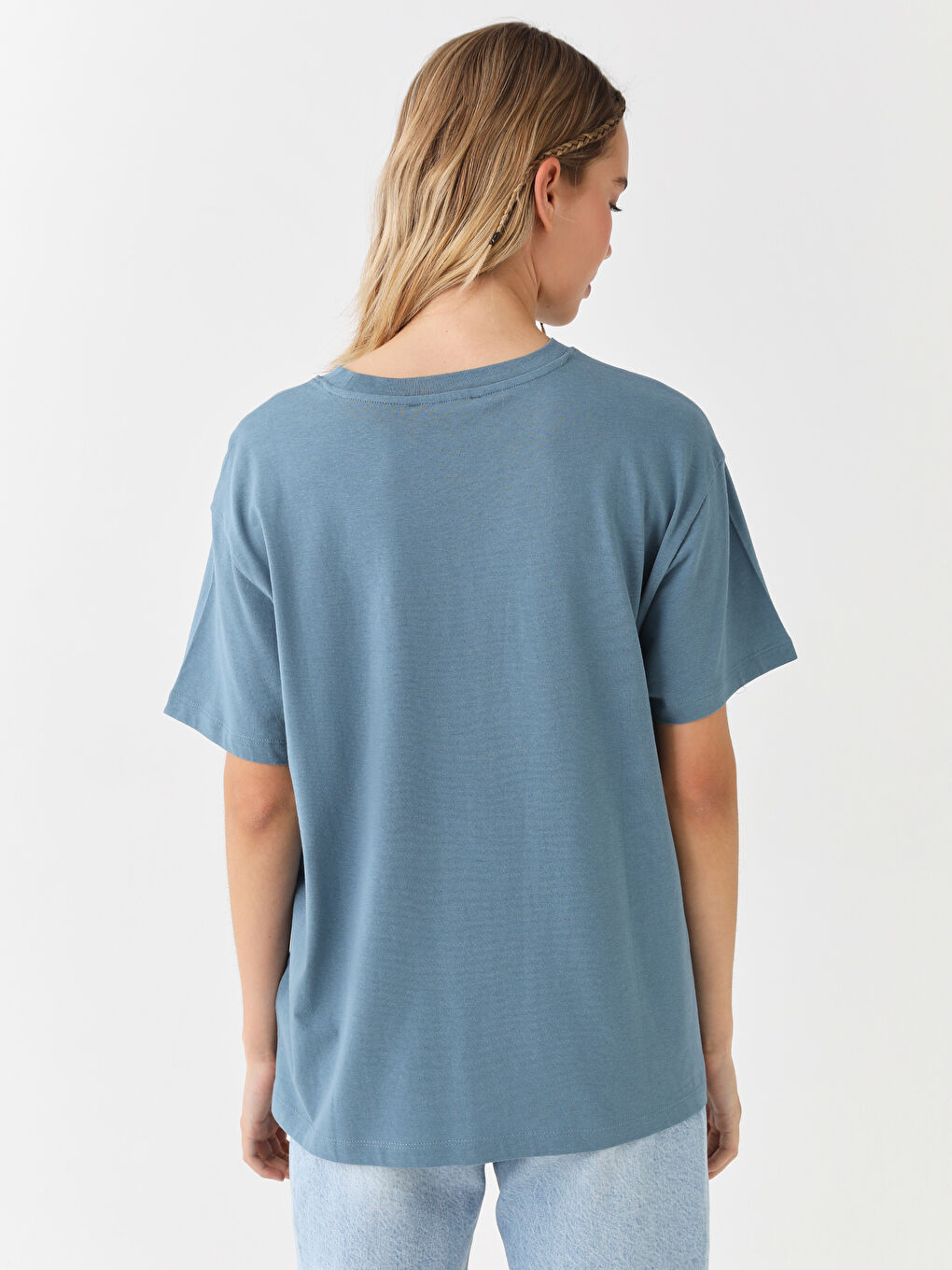 Crew Neck Printed Short Sleeve Women's T-Shirt-4