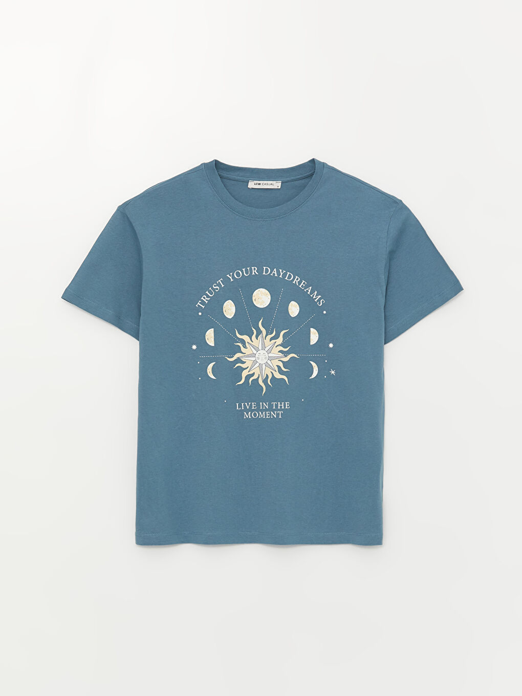 Crew Neck Printed Short Sleeve Women's T-Shirt-6