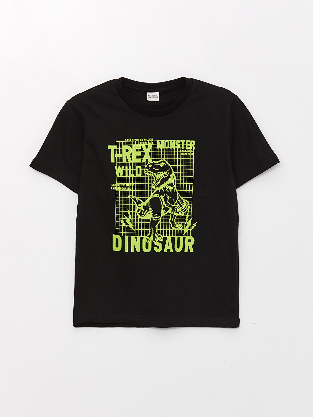 Crew Neck Printed Short Sleeve Boys' T-Shirt-4