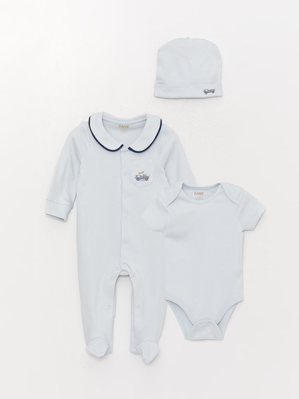 Kanz Baby-Kragen Langarm Baby Jungen Krankenhaus-Entlassungs-Set -S3EA75Z1-FVV
