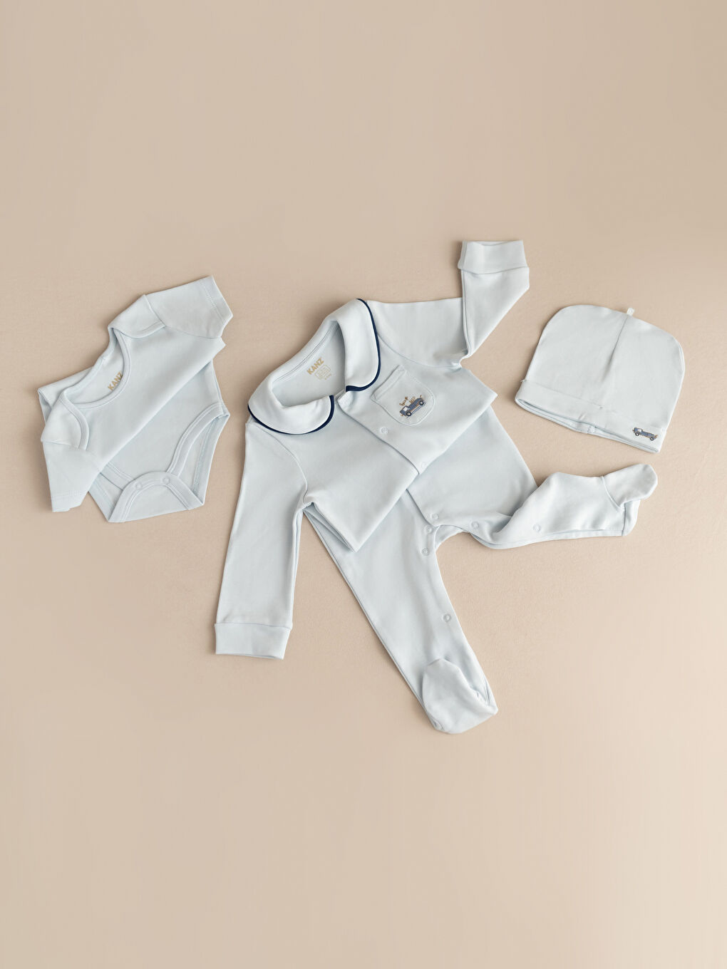 Kanz Baby-Kragen Langarm Baby Jungen Krankenhaus-Entlassungs-Set -S3EA75Z1-FVV