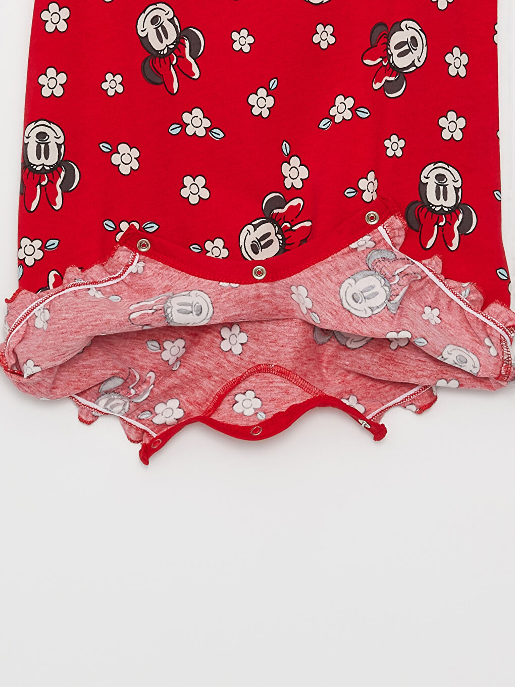 Crew Neck Minnie Mouse Printed Baby Girl Rompers 2 Pack-3
