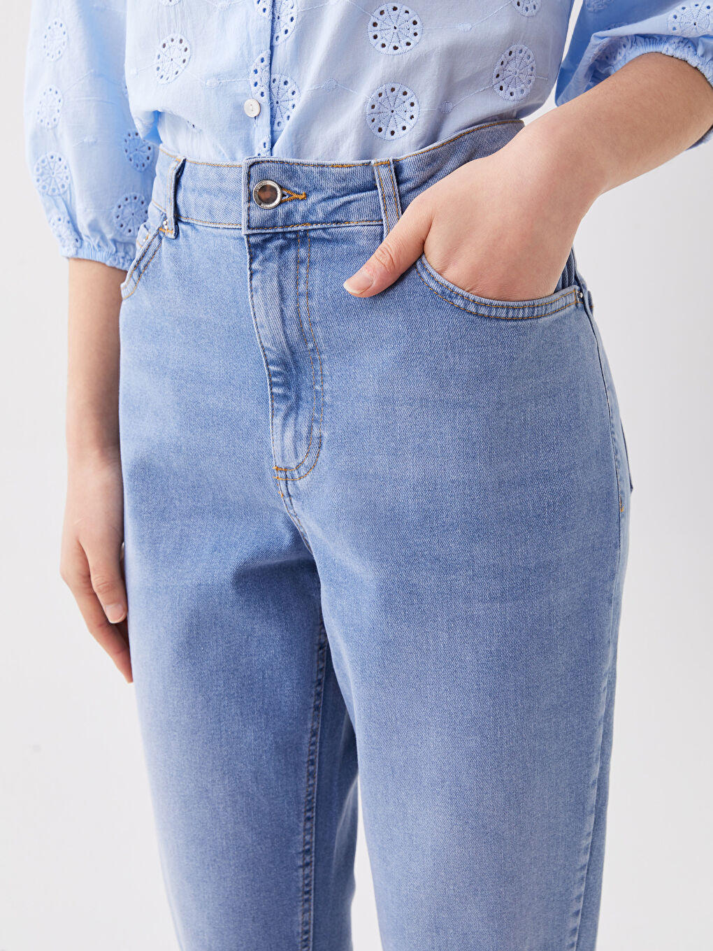 Blugi Mom Fit pentru Femei-1