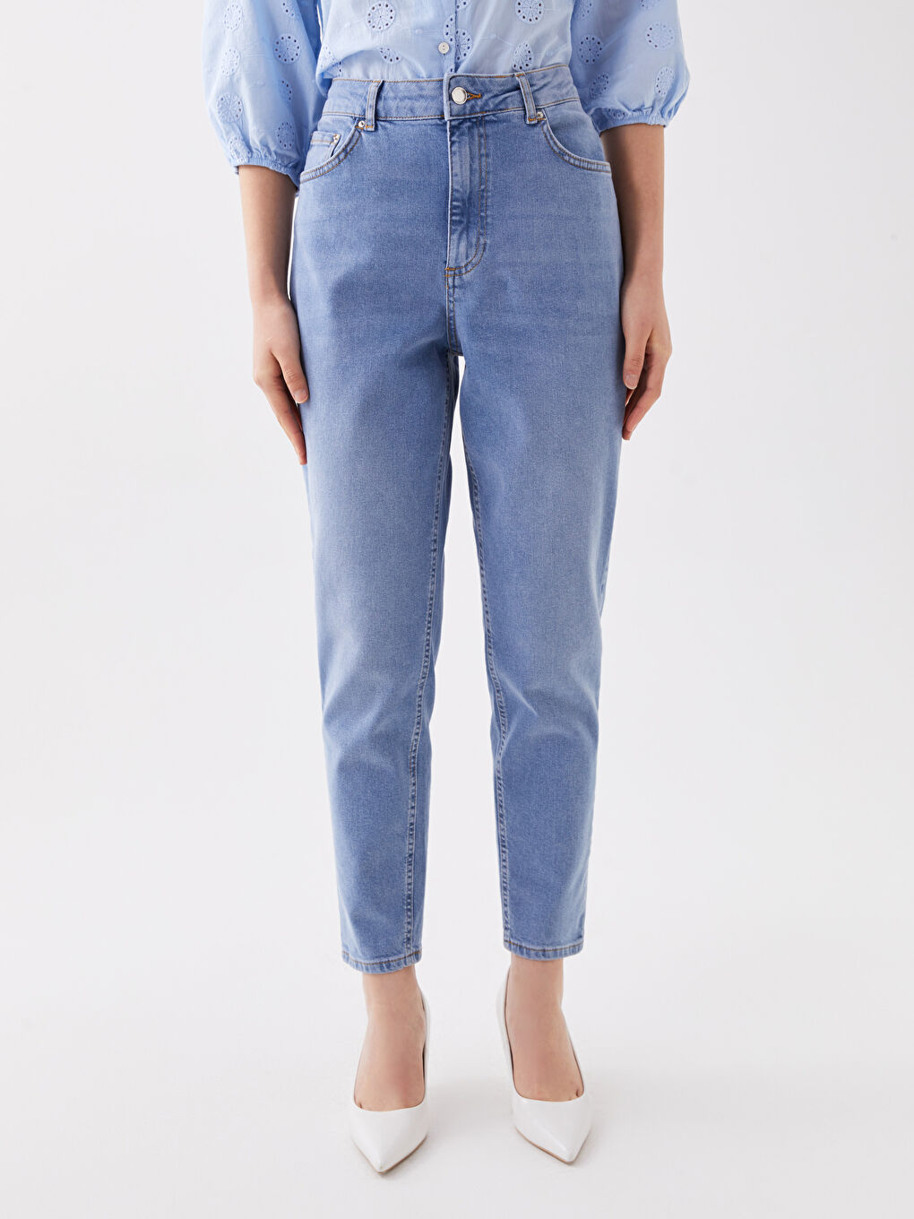 Blugi Mom Fit pentru Femei-2