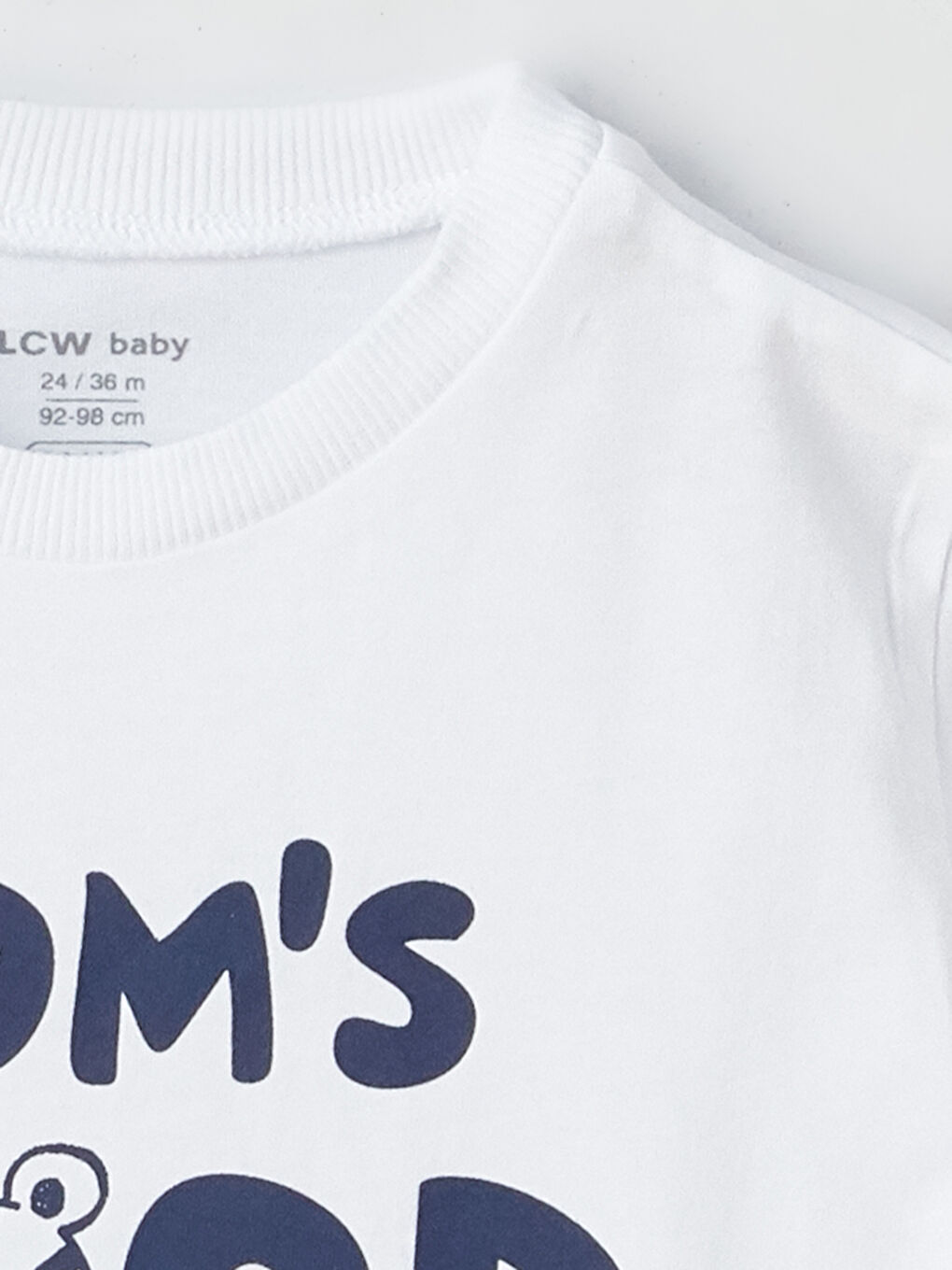 تيشيرت للأولاد الرضع مطبوع بياقة دائرية وكم قصير-1