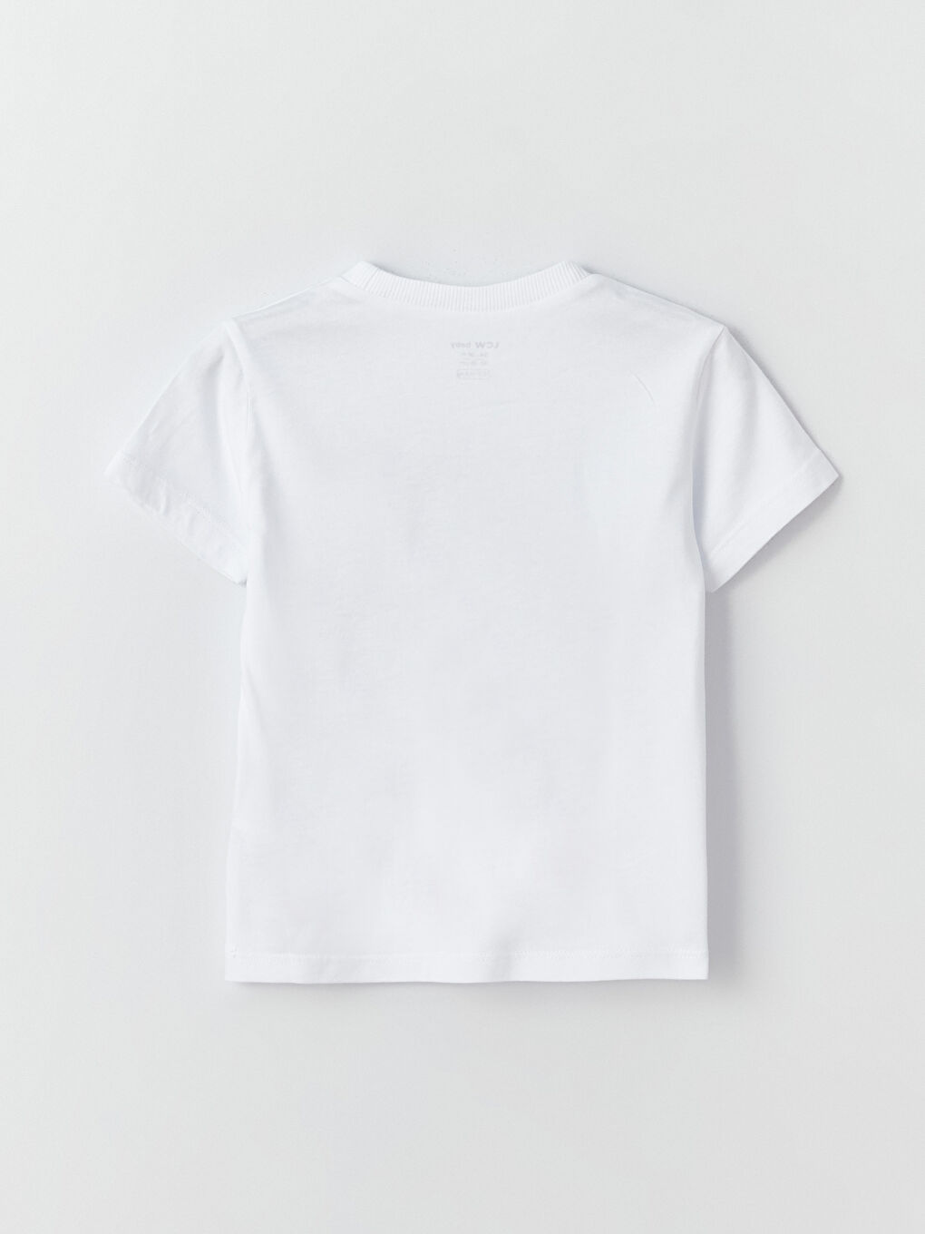 تيشيرت للأولاد الرضع مطبوع بياقة دائرية وكم قصير-2