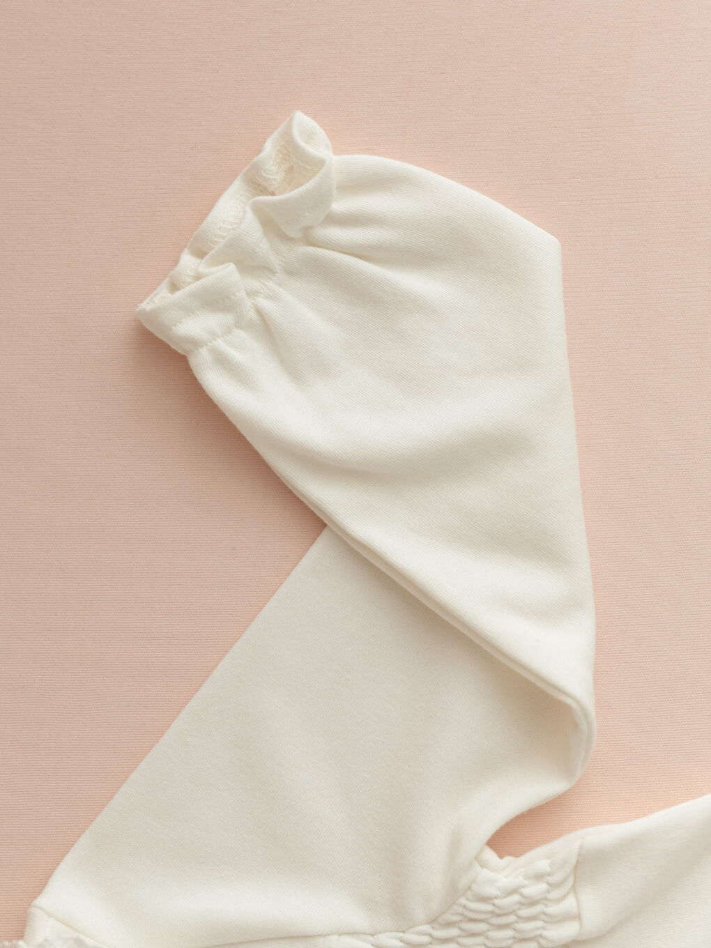 Ekru Bebe Yaka Nakışlı Kız Bebek 3'lü Takım-6