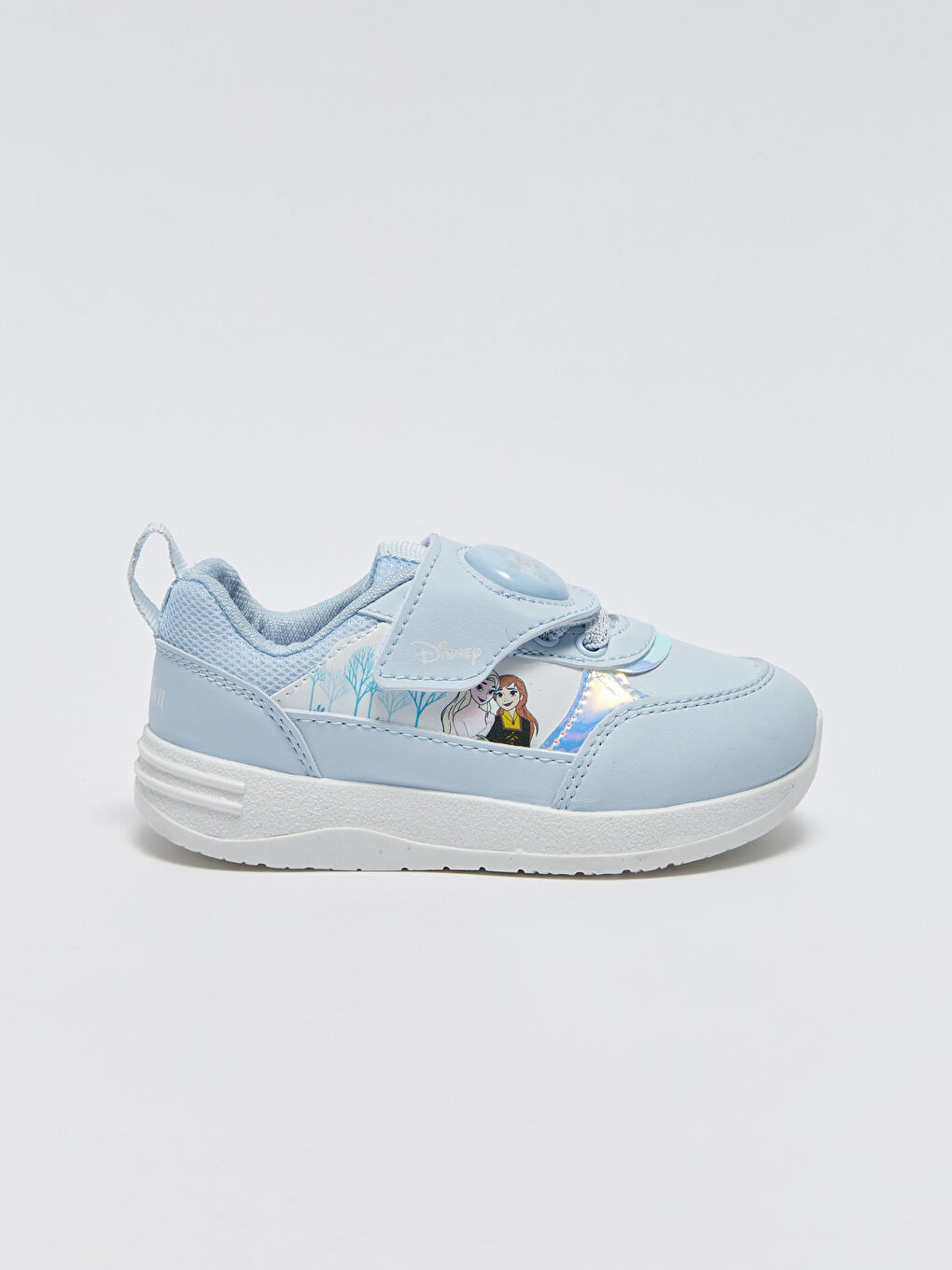 Mavi Frozen Baskılı Işıklı Kız Çocuk Spor Ayakkabı-2