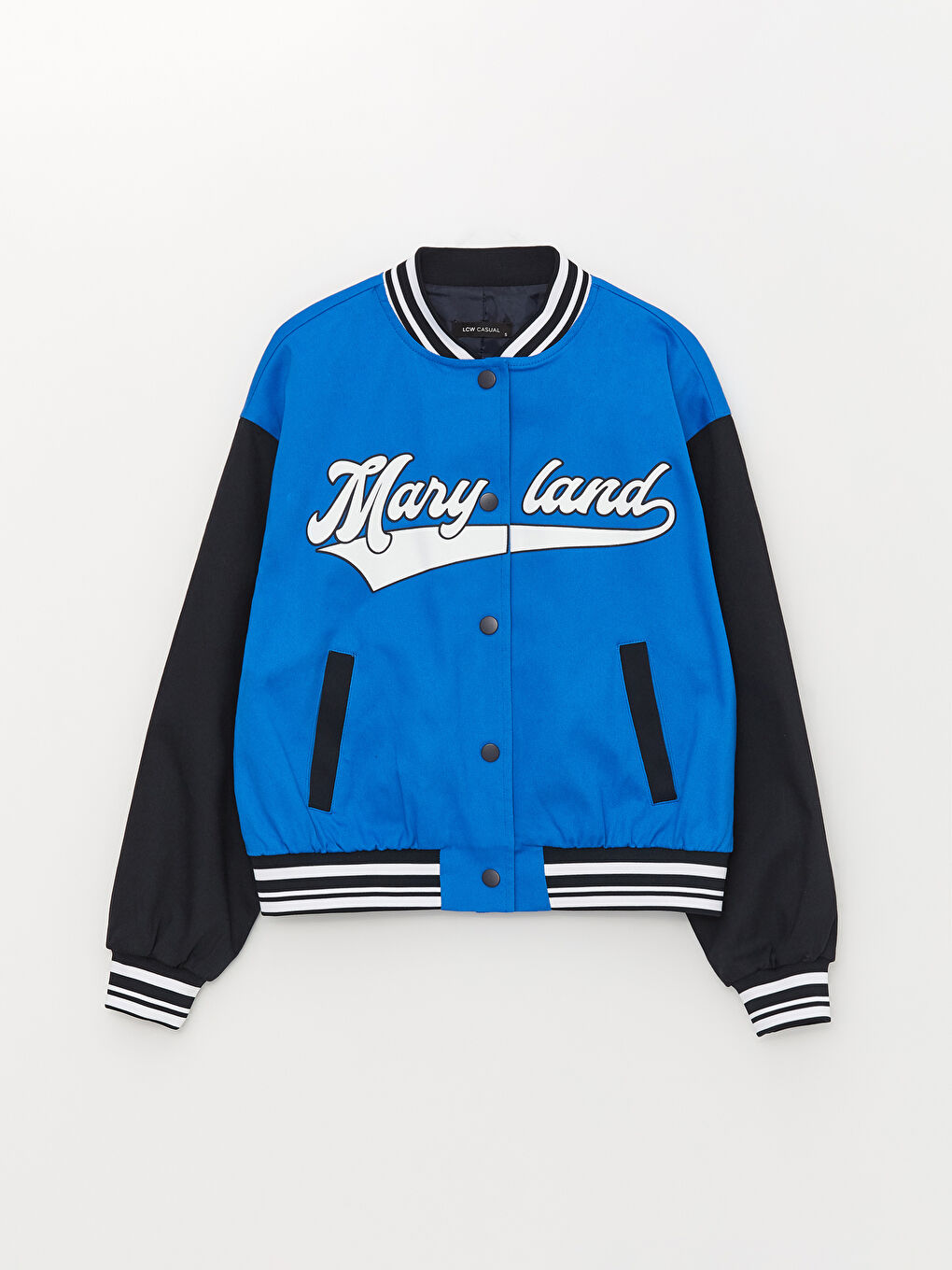 LCW Vision Embroidered Long Sleeve Oversize Women's College Jacket -S3EB03Z8-H2P