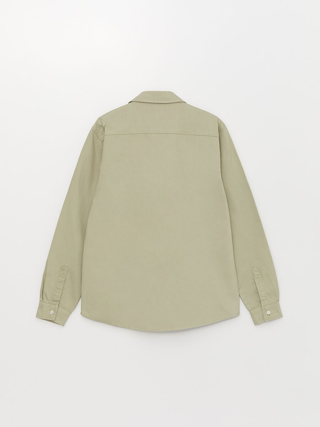 Yeşil Regular Fit Uzun Kollu Erkek Jean Gömlek-6