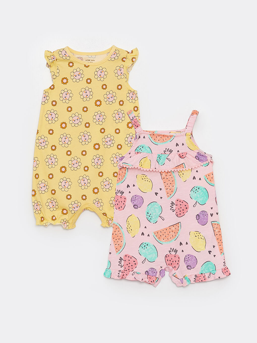 Printed Baby Girl Rompers 2 Pack