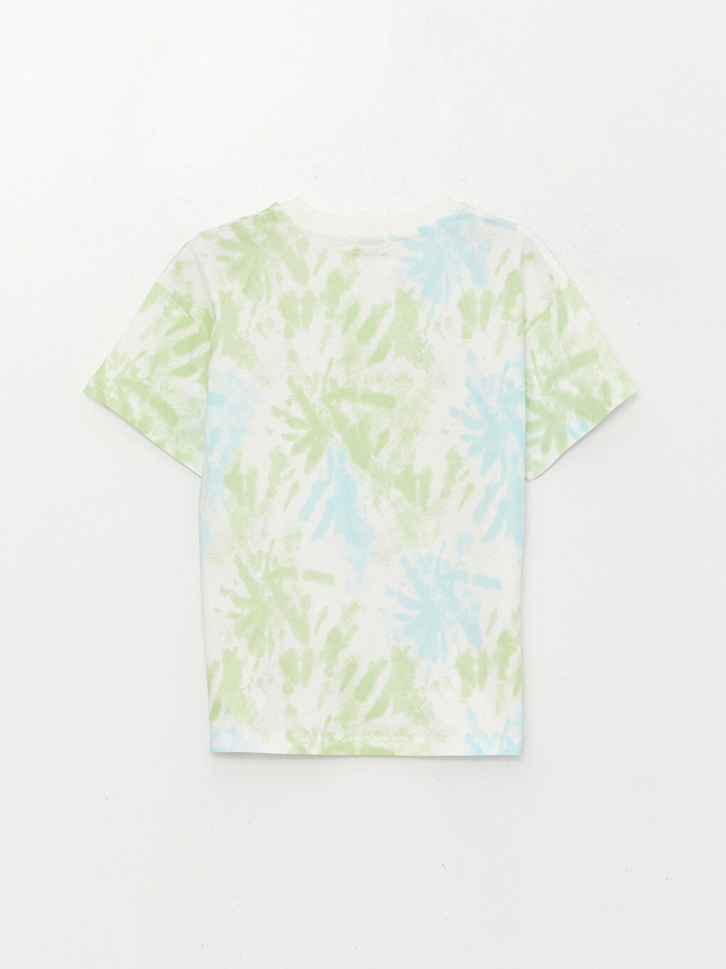 Ekru Rahat Kalıp Bisiklet Yaka Baskılı Erkek Çocuk Tişört-1