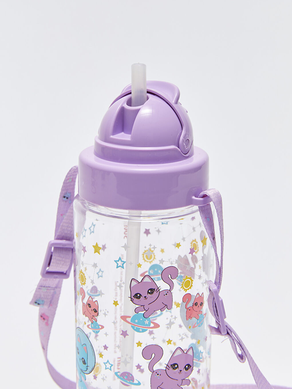 Детская бутылка с трубочкой, с принтом 500 мл-1