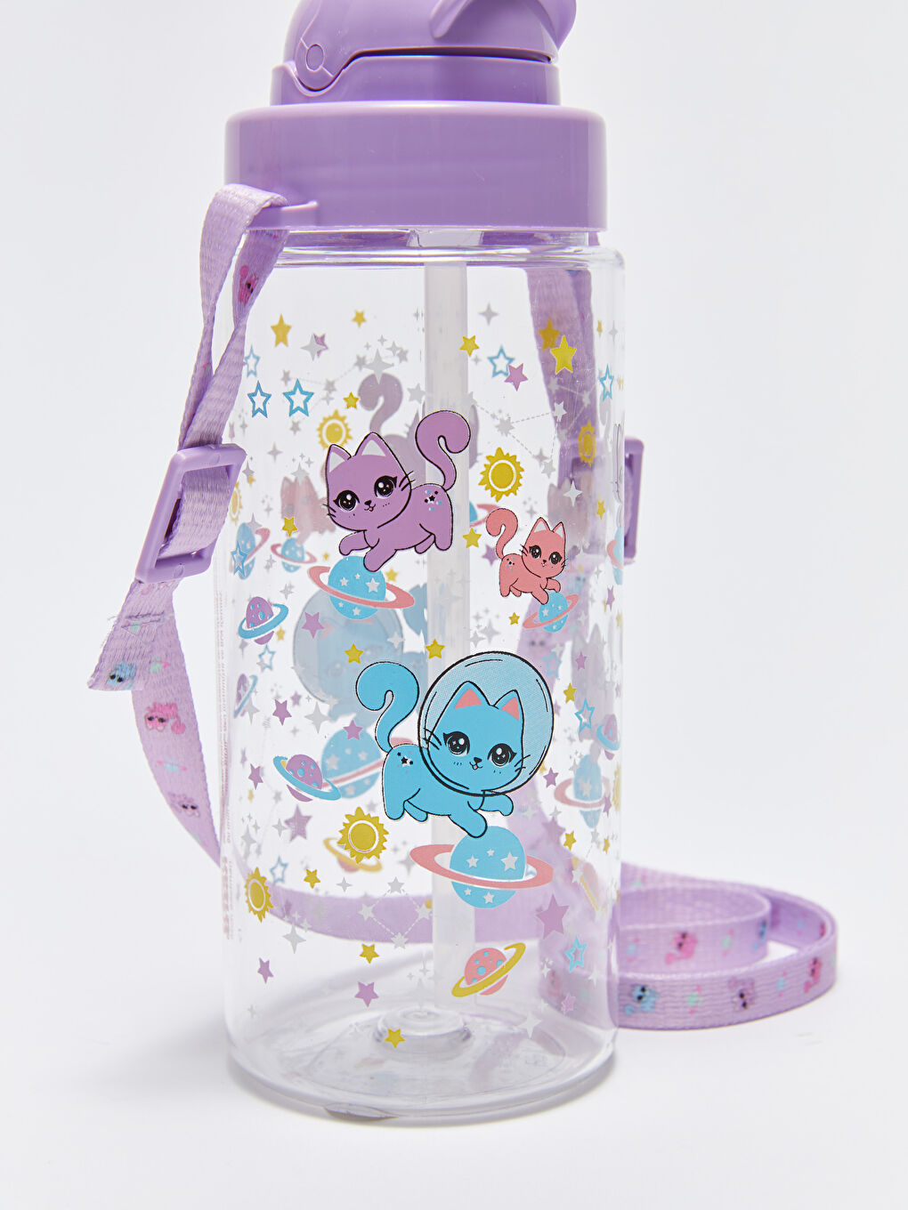 Детская бутылка с трубочкой, с принтом 500 мл-2