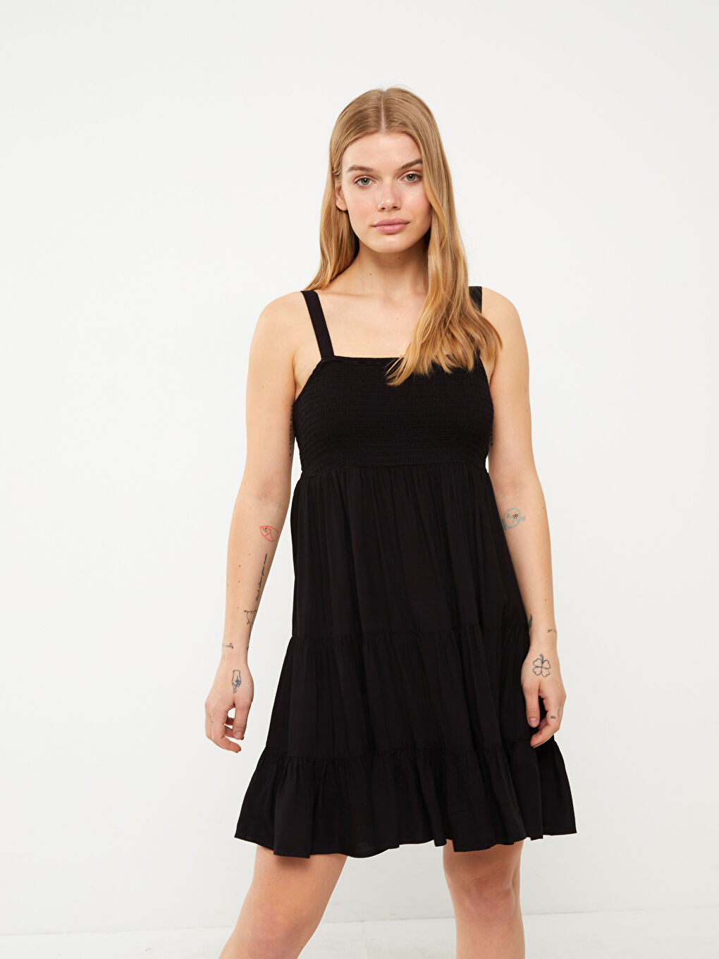 Square Collar Straight Strap Women's Dress -S3EC14Z8-RQL