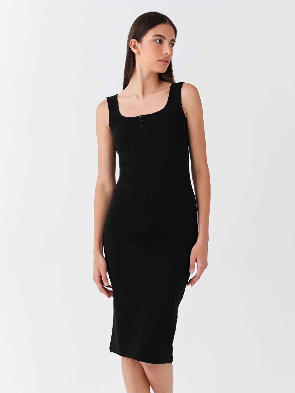 U-Neck Straight Strap Women's Bodycon Dress -S3EC24Z8-RQL