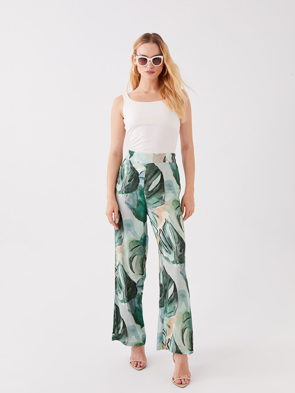 Ekru U Yaka Düz Askılı Kadın Atlet-2