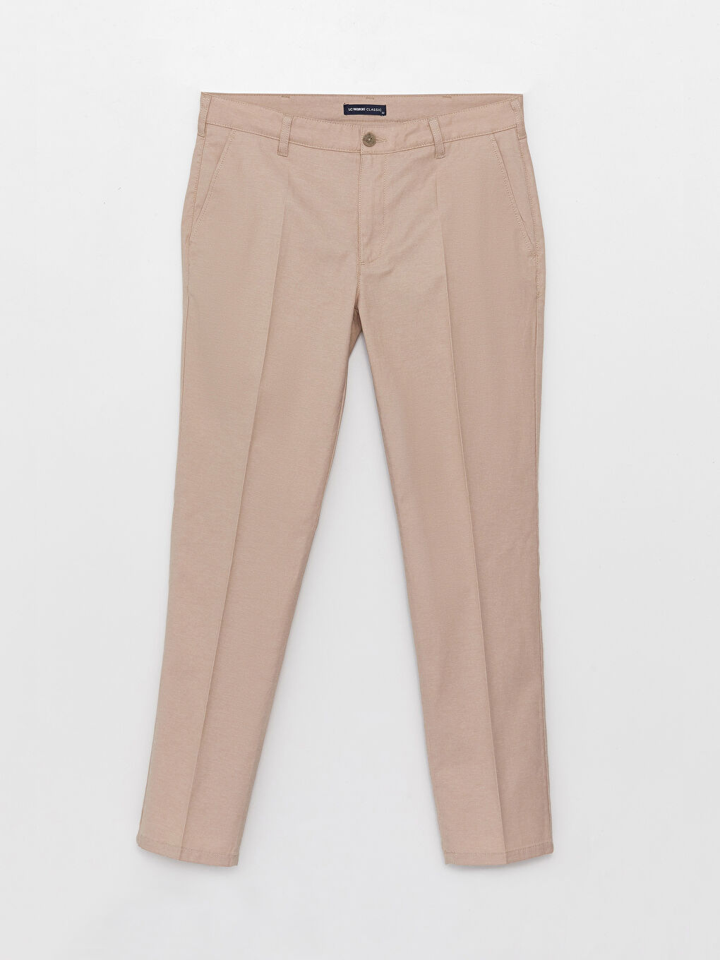 Bej Slim Fit Armürlü Erkek Pantolon-10