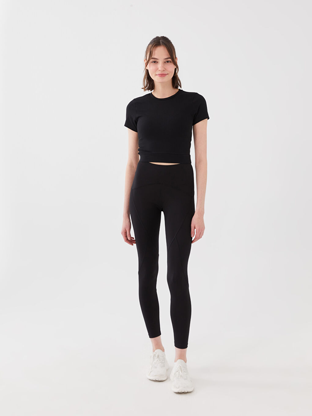 Women's Elastic Waist Regular Sports Tights -S3EC69Z8-CVL
