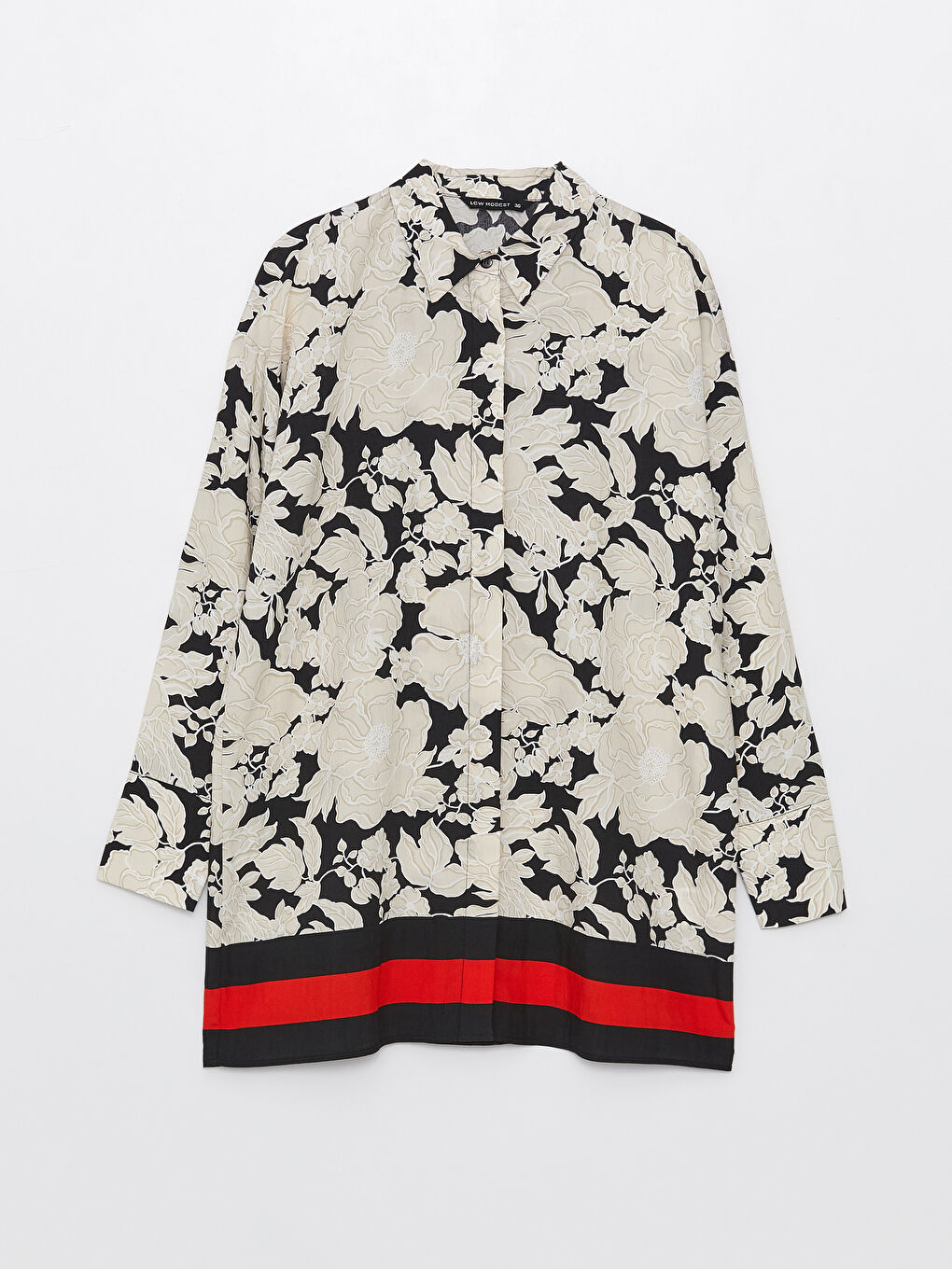 Floral Oversize Women's Shirt Tunic-5